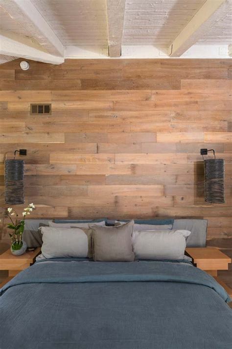 Wooden Panel Feature Wall Artful Design Ideas For Bedroom Inspiring