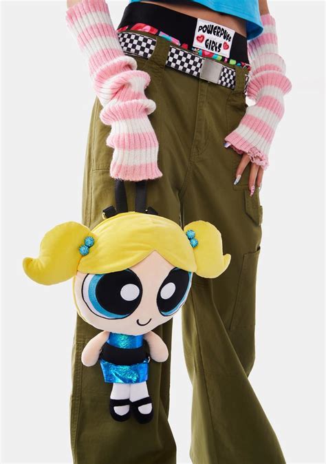 Dolls Kill X The Powerpuff Girls Bubbles Plush Backpack Blue