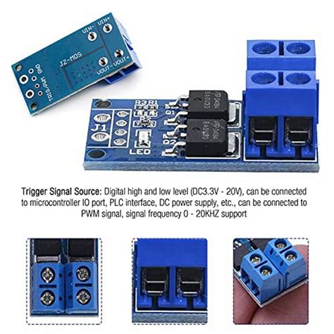 10X 30PCS MOSFET Switch Drive Module DC 5V 36V 15A Max 30A 400W Dual