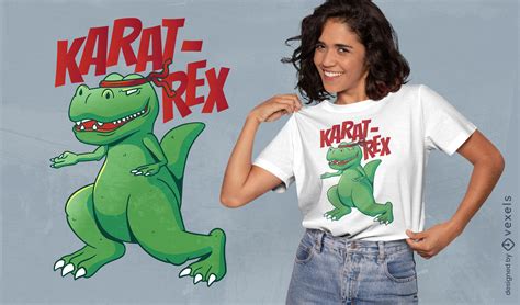 Descarga Vector De Diseño De Camiseta De Karate T rex