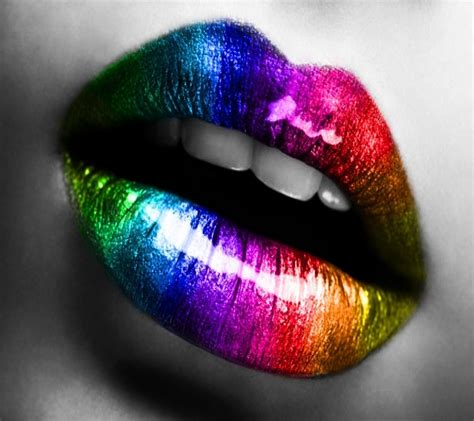 amazing, cute, lips, rainbow - image #319735 on Favim.com