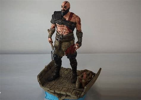 God Of War Kratos On Boat Stl File 3d Digital Printing Stl Etsy