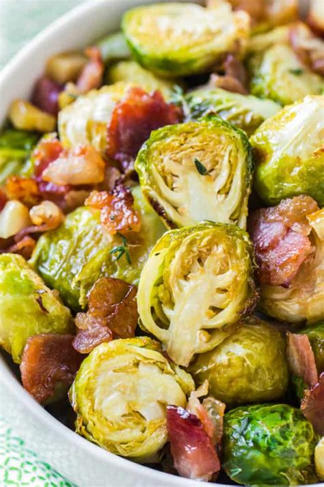 Roasted Maple Bacon Brussels Sprouts Recipe The Cookie Rookie®