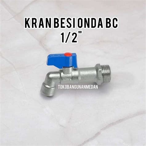 Jual Kran Air Onda Bc Inch Keran Air Tembok Gagang Biru Besi Di