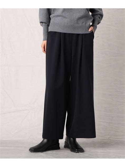 楽天市場裏起毛ストレッチワイドパンツ Comme ca Mature コムサイズム パンツ その他のパンツ ネイビー グレー送料無料 Rakuten Fashion