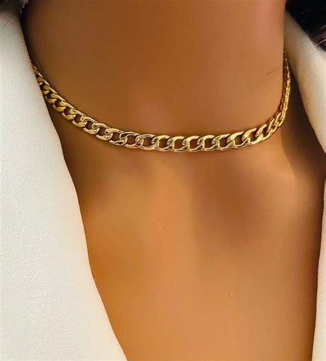 Miami Cuban Chain Necklace 14k Gold Filled Cuban Chain Etsy Canada