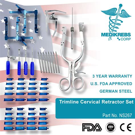 Trimline Cervical Retractor Set Surgical Instruments Medikrebs Corp