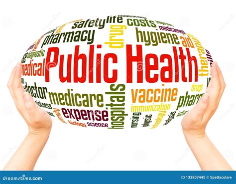 Public Health Word Cloud Hand Sphere Concept Stock Image Image Of