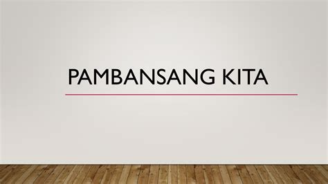 Pambansang Kita Malalaman Kung May Narating Na Pagsulong At Pag Unlad