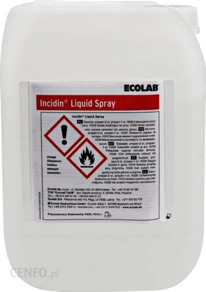 Drobne Akcesoria Medyczne Ecolab Incidin Liquid L Preparat Do Szybkiej