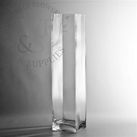 Square Glass Vase 175 X 4 Wholesale Flowers And Supplies