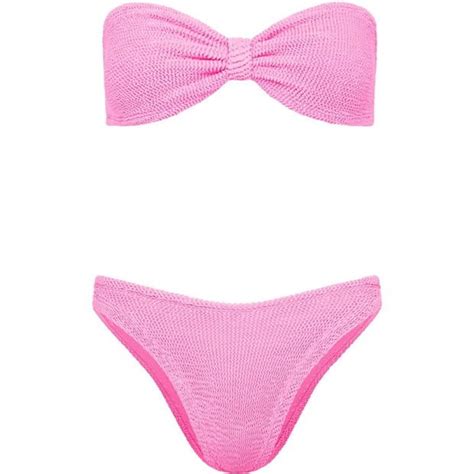 HUNZA G Jean Bikini Set Women Bubblegum Flannels