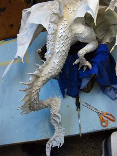 New Paper Mache Dragon- Head and Scales - Paperblog