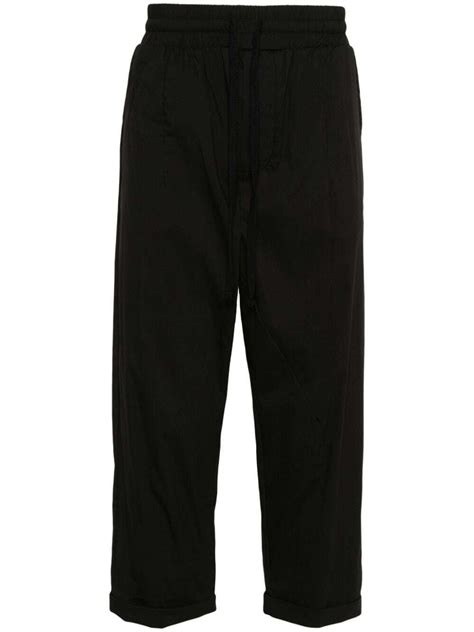 Buy Thom Krom Slim Fit Cropped Trousers Black At Off Editorialist