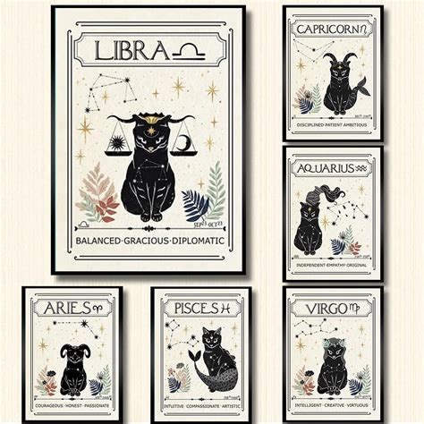 Tak My Ld Z Kre Duvar Sanat Tuval Poster Tarot Kart Astrology Boho