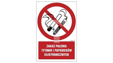 Znak Gc Zakaz Palenia Tytoniu I Papieros W Elektronicznych