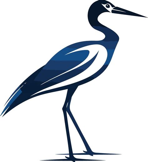 Blue Heron Silhouette Illustration 49256001 Vector Art At Vecteezy