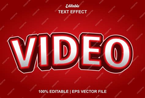 Premium Vector Video Text Effect With 3d Style And Editable