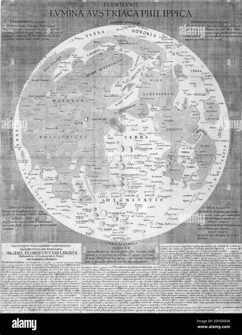 Langrenus Map Of The Moon Stock Photo Alamy