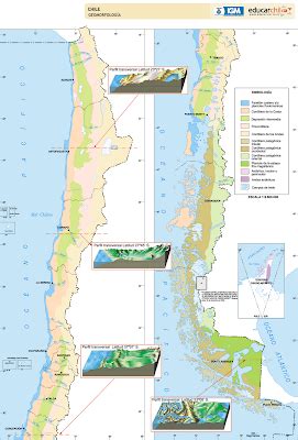 Documentación para la Didáctica Libart Mapa Geomorfológico Chile