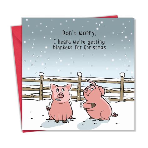 Funny Christmas Card With Pigs In Blankets Funny Xmas Card Etsy Uk