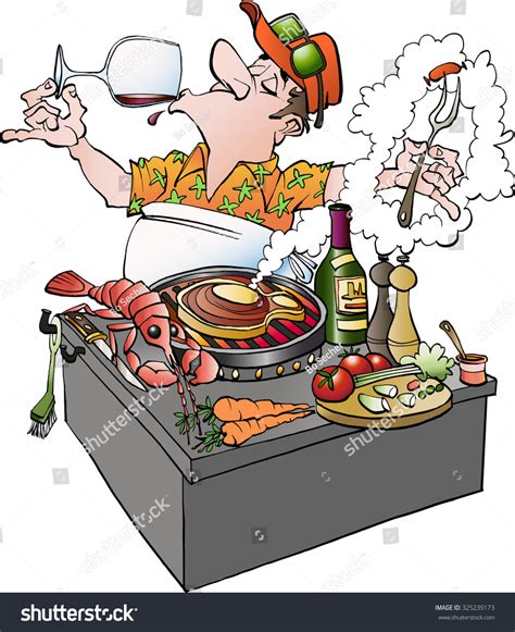 Grillmaster Over Royalty Free Licensable Stock Vectors Vector Art