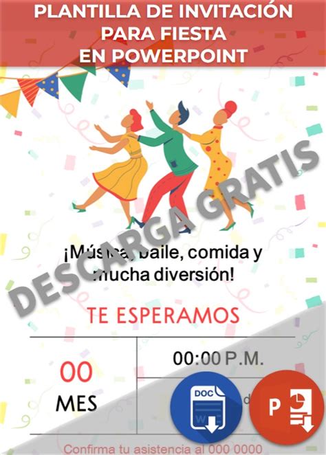 Invitación para Fiesta PowerPoint Canva Ejemplos y Plantillas