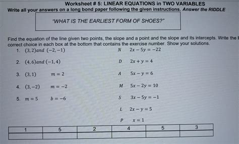 Free Linear Equations Worksheet With Answers Download Free Linear Equations Worksheet With