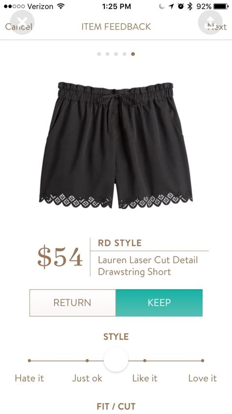 Stitch Fix Style Card For Rd Style Lauren Laser Cut Detail Drawstring