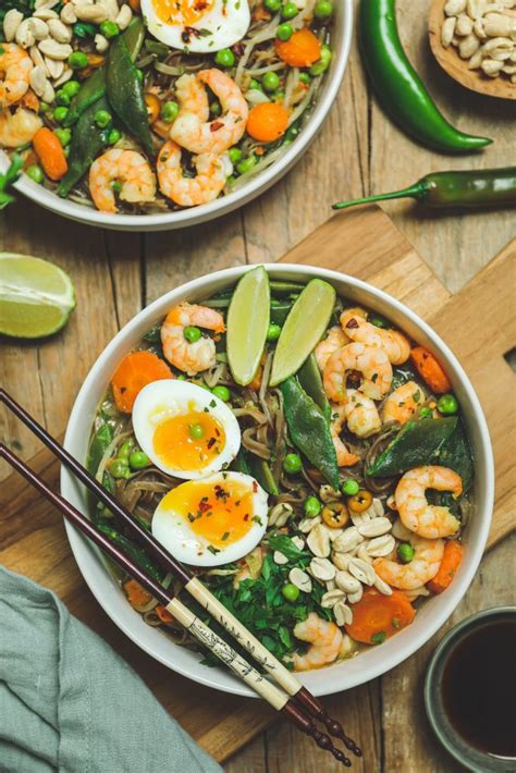 Ramen Aux Crevettes Petits L Gumes Et Uf Mollet