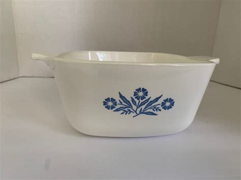 1960s Vintage Blue Cornflower Corning Ware 1 5 Qt Casserole Etsy