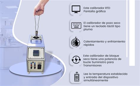 Calibrador De Temperatura De Bloque Seco Rango A C Con