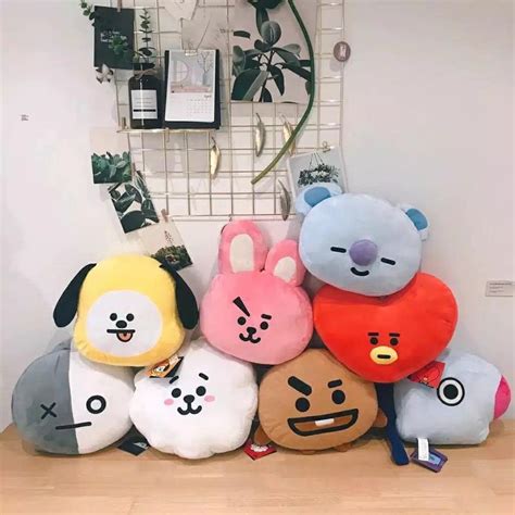 Jual Bantal Boneka BT21 BTS Unofficial Tata Shooky Koya Van Chimmy RJ