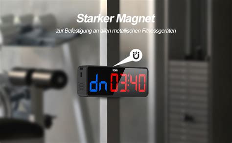 ANJANK Tragbarer Magnet Gym Timer Uhr CountDown UP Stoppuhr Workout