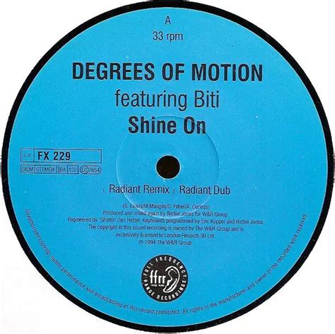 Shine On By Degrees Of Motion Featuring Biti Strauchn 12 Inch X 1 With