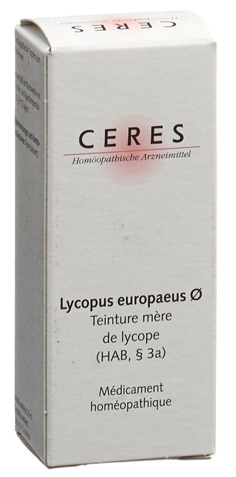 Ceres Lycopus Europaeus Urtinkt Fl Ml Online Bestellen