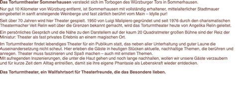 Torturmtheater Sommerhausen Das Theater Von Veit Relin In Sommerhausen