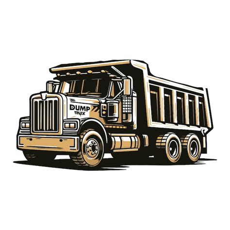 Premium Vector Dump Truck Vector Illustration