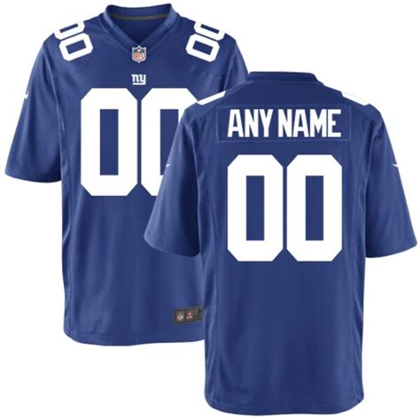 Nike New York Giants Custom Game Jersey - Royal Blue