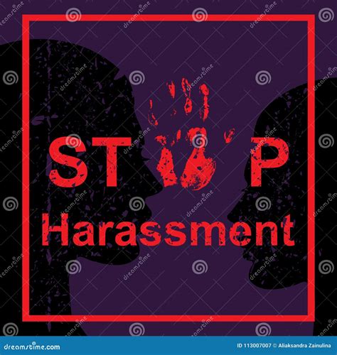 Stop Harassment Of Woman Stock Vector Illustration Of Lady 113007007