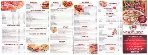 Marco's Pizza Menu - Berks Mont Menus