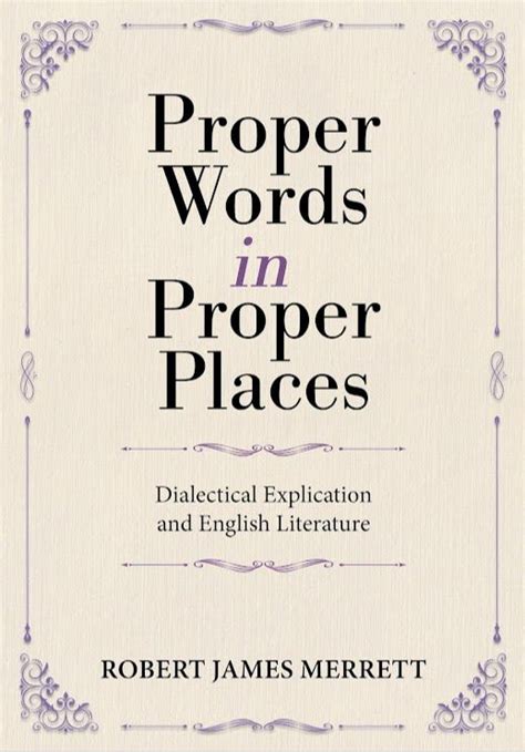 Proper Words in Proper Places: Dialectical Explication and English ...