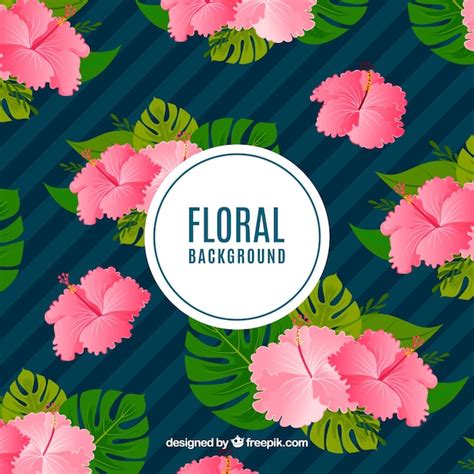 Fondo Floral Colorido En Estilo Realista Vector Gratis