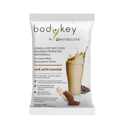 Amway Bodykey By Nutrilite Meal Replacement Shake Caf Latte Pack