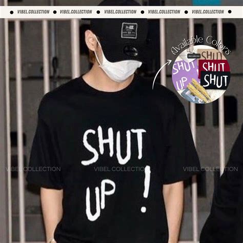 Jual Vibel Kaos Taehyung Bts Shut Up Warna Hitam Maroon Sage Baju