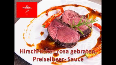 Hirschr Cken In Niedertemperatur Zart Rosa Gebraten So Einfach Gehts