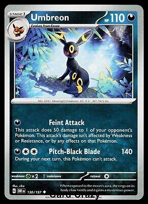 Umbreon 130 197 Obsidian Flames Non Holo Pokemon Card Near Mint