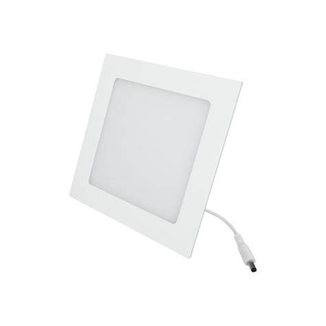 LUMINARIO EMPOTRABLE CUADRADO LED 12 W LUZ BLANCA 6500K 117926 AKSI