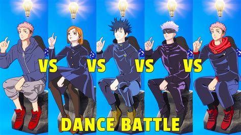 Fortnite Jujutsu Kaisen Skins In Dance Battle Yuji Itadori Megumi