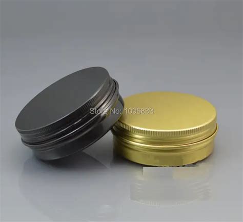 G Black Aluminum Jar Ml Cosmetic Aluminium Jar Empty Metal Box